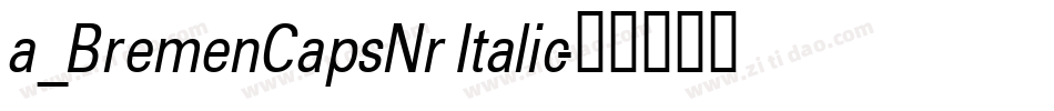 a_BremenCapsNr Italic字体转换